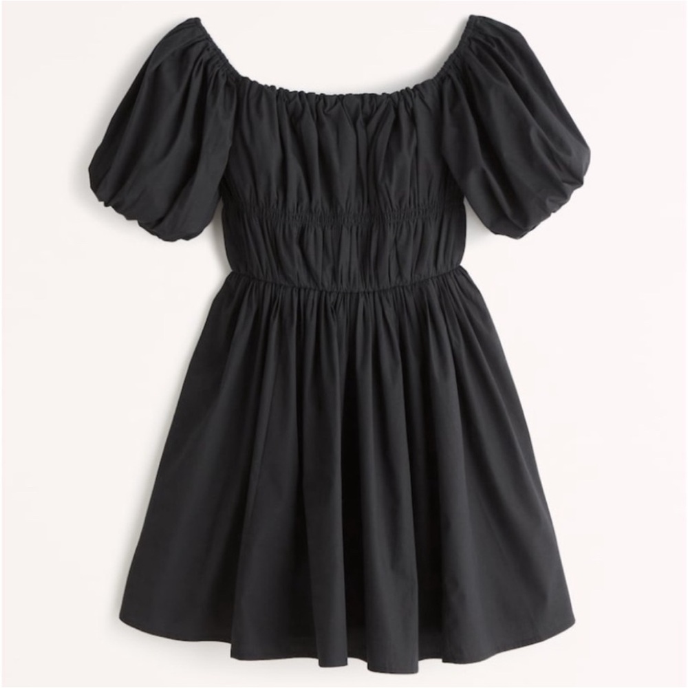 Abercrombie & Fitch Off the Shoulder Puff Mini Dress